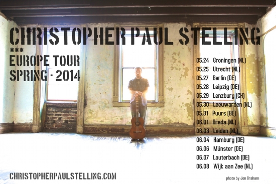 Christopher Paul Stelling tours Europe this month and in August